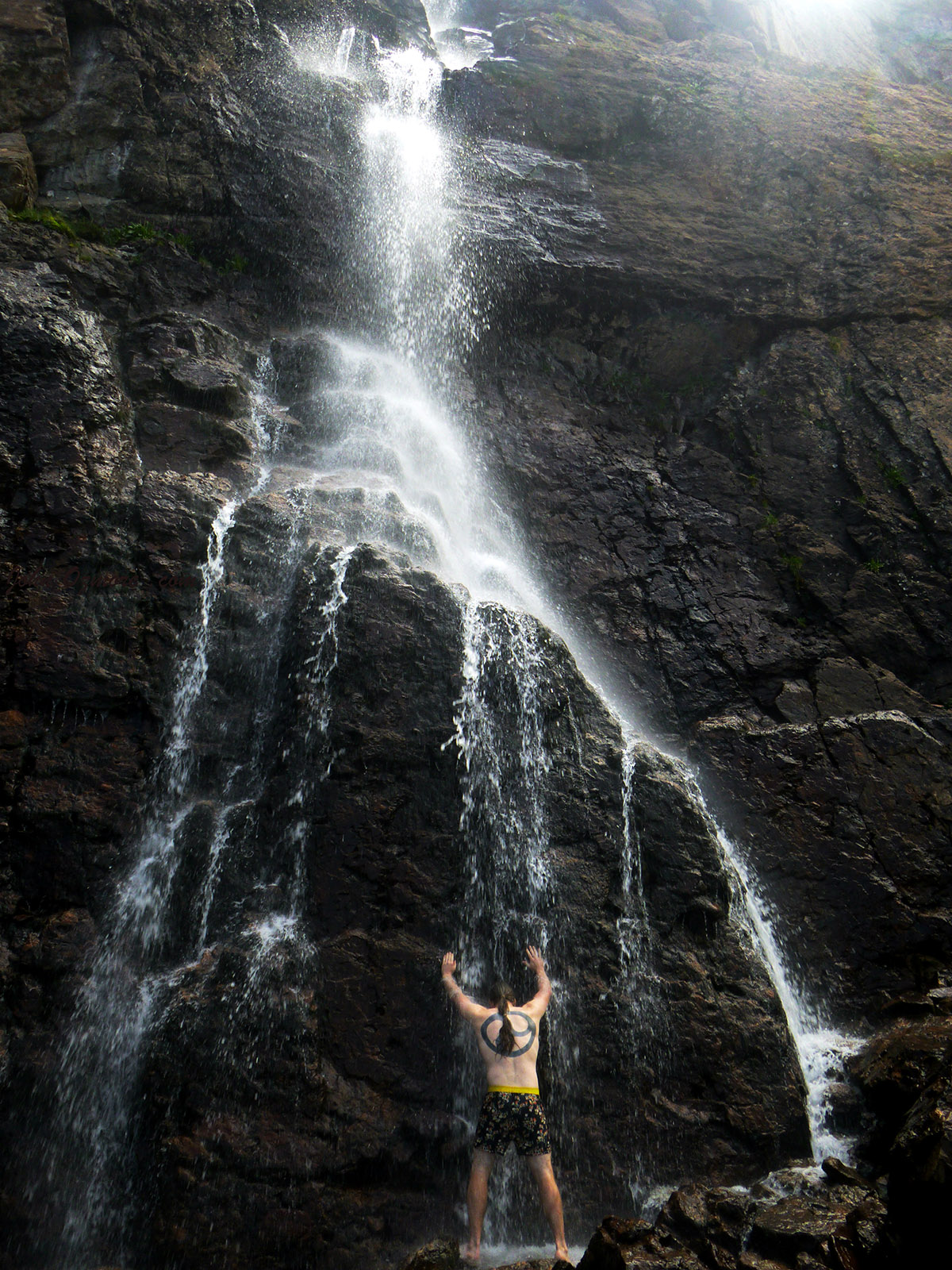 Wolfman under Willow Lake Falls
